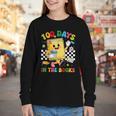 Cute 100 Days In The Books Groovy Boy Girl Teacher Youth Long Sleeve Tee