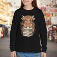 Cute Baby Highland Cow Reading Book Librarian Bookworm Youth Long Sleeve Tee Cute Baby Highland Cow Reading Book Librarian Bookworm Youth Long Sleeve Tee