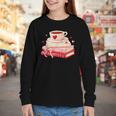 Cute Books And Coffee Crochet Valentines Day Tee For Couples Youth Long Sleeve Tee