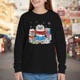 Cute Christmas A Penguin Reading Book Snowflake Hot Teacher Youth Long Sleeve Tee Cute Christmas A Penguin Reading Book Snowflake Hot Teacher Youth Long Sleeve Tee