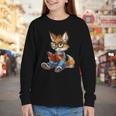 Cute Coyote With Book I Kids Coyote Youth Long Sleeve Tee Cute Coyote With Book I Kids Coyote Youth Long Sleeve Tee