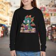 Cute Dragon Reading a Book Bookworm For Men Women Kid Youth Long Sleeve Tee