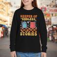 Cute Librarian Library Book Lover Keeper Of Endless Stories Youth Long Sleeve Tee