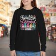 Cute Reading With My Gnomies Gnome Book Bookworm Lover Youth Long Sleeve Tee