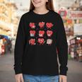Cute Reading Hearts Valentine Day Book Lover Teacher Student Youth Long Sleeve Tee Cute Reading Hearts Valentine Day Book Lover Teacher Student Youth Long Sleeve Tee