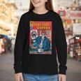 Dead Roast Coffee Comic Book Cover Style Skeleton Barista Youth Long Sleeve Tee