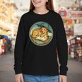 Dog Reading Book Rain Cozy Umbrella Cute Art Men Youth Long Sleeve Tee Dog Reading Book Rain Cozy Umbrella Cute Art Men Youth Long Sleeve Tee