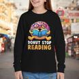 Donut Stop Reading Cute Book Reader Bookworm Donut Day Youth Long Sleeve Tee Donut Stop Reading Cute Book Reader Bookworm Donut Day Youth Long Sleeve Tee