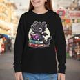 Dragon Reading A Book Cute Bookworm Book Lover Youth Long Sleeve Tee