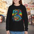 Dragon Reading Colorful Fantasy Book Lover Youth Long Sleeve Tee Dragon Reading Colorful Fantasy Book Lover Youth Long Sleeve Tee