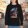 Dragons And Books Dragonworm Book Lover Reading Youth Long Sleeve Tee