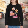 Dungeon Crawler Carl Colorful Sticker Collage LitRPG Book Youth Long Sleeve Tee Dungeon Crawler Carl Colorful Sticker Collage LitRPG Book Youth Long Sleeve Tee