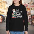 Easily Distracted By Books And Gnomes Youth Long Sleeve Tee