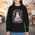 Easily Distracted By Cats And Books Reading Youth Long Sleeve Tee