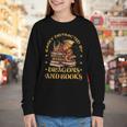 Easily Distracted By Dragons And Books Fantasy Book Lover Youth Long Sleeve Tee