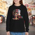 Education Is Freedom History Month Teacher Books Afro Youth Long Sleeve Tee