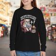 English Bulldog Dog Reading Book 67 Six Seven Meme Youth Long Sleeve Tee