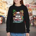 English Bulldog Reading a Book Dog Youth Long Sleeve Tee