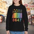 Equal Rights Book Flower Resist 86 47 Feminist Women Rights Youth Long Sleeve Tee