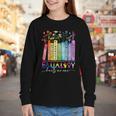 Equality Hurts No One Floral Books LGBTQ Gay Les Pride Month Youth Long Sleeve Tee Equality Hurts No One Floral Books LGBTQ Gay Les Pride Month Youth Long Sleeve Tee