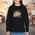 Explosions Are My Art Comic Book Boom Youth Long Sleeve Tee