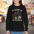 F-CAW-F I'm Reading Crow Book Lover Introvert Meme Youth Long Sleeve Tee F-CAW-F I'm Reading Crow Book Lover Introvert Meme Youth Long Sleeve Tee