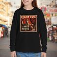 Fight Evil Read Books Propaganda Poster Youth Long Sleeve Tee Fight Evil Read Books Propaganda Poster Youth Long Sleeve Tee