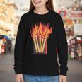 Flames And Lighter Costume For Matchbook Lovers Youth Long Sleeve Tee Flames And Lighter Costume For Matchbook Lovers Youth Long Sleeve Tee