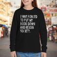 I Was Forced To Put My Book Down Book Worm Reader Youth Long Sleeve Tee