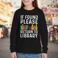 If Found Please Return To Library Book Lover Youth Long Sleeve Tee