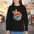 Fox Reading Book Pajama Sleep Youth Long Sleeve Tee