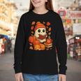 Ghost Reading Book Lovers Autumn Fall Halloween Youth Long Sleeve Tee Ghost Reading Book Lovers Autumn Fall Halloween Youth Long Sleeve Tee
