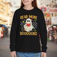 Ghost Reading Books Teacher Student Halloween Read More Book Youth Long Sleeve Tee Ghost Reading Books Teacher Student Halloween Read More Book Youth Long Sleeve Tee