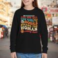 The Girl With The Books Became The Woman Writing Them Youth Long Sleeve Tee The Girl With The Books Became The Woman Writing Them Youth Long Sleeve Tee