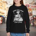 Good Girls Read Bad Books Skeleton Reading Book Halloween Youth Long Sleeve Tee Good Girls Read Bad Books Skeleton Reading Book Halloween Youth Long Sleeve Tee