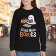 Halloween Teacher Women Cute Reading Ghost Read More Books Youth Long Sleeve Tee Halloween Teacher Women Cute Reading Ghost Read More Books Youth Long Sleeve Tee