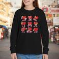 Heart Reading Books Valentine’s Day Girl And Boy Book Lovers Youth Long Sleeve Tee