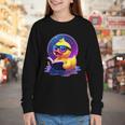 Humor Rubber Duck Reading Book Youth Long Sleeve Tee