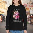 I'm With The Banned Books Bold Statement Against Censorshi Youth Long Sleeve Tee I'm With The Banned Books Bold Statement Against Censorshi Youth Long Sleeve Tee