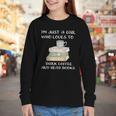 I'm Just a Girl Who Loves To Drink Coffee And Read Books Youth Long Sleeve Tee I'm Just a Girl Who Loves To Drink Coffee And Read Books Youth Long Sleeve Tee