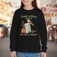 Just a Girl Who Loves Books And Birds Book Reading Bird Love Youth Long Sleeve Tee