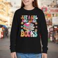 Just A Girl Who Loves Books Reading Cute Bookworm Girls Kids Youth Long Sleeve Tee Just A Girl Who Loves Books Reading Cute Bookworm Girls Kids Youth Long Sleeve Tee