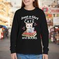 Just A Girl That Loves Cats And Books Cute Cat & Bookwork Youth Long Sleeve Tee