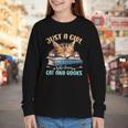 Just a Girl Who Loves Cats And Books Kitties Pet Art Lover Youth Long Sleeve Tee Just a Girl Who Loves Cats And Books Kitties Pet Art Lover Youth Long Sleeve Tee