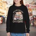 Just A Girl Who Loves Cats And Books Reading Librarian Youth Long Sleeve Tee Just A Girl Who Loves Cats And Books Reading Librarian Youth Long Sleeve Tee