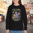 Just a Girl Who Loves Cute Dragons And Books Youth Long Sleeve Tee