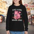 Just A Girl Who Loves Dragons And Books Dragon Reading Lover Youth Long Sleeve Tee Just A Girl Who Loves Dragons And Books Dragon Reading Lover Youth Long Sleeve Tee