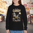 Keep The Candy I'Ll Take Books Halloween Youth Long Sleeve Tee