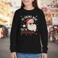 He Knows What You'Ve Been Reading Book Lover Women Santa Youth Long Sleeve Tee