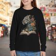 Leopard Book Flower Youth Long Sleeve Tee